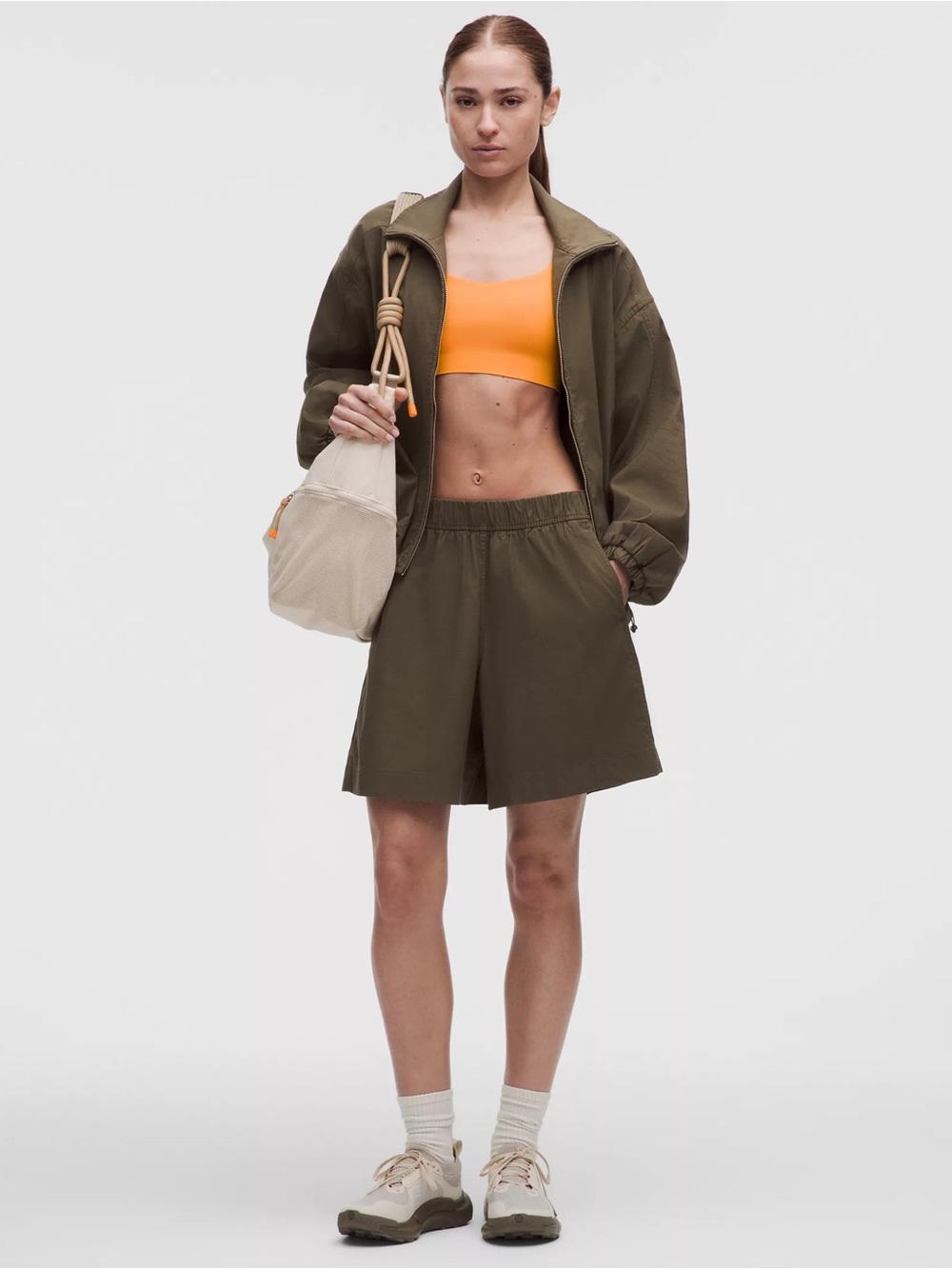 Lululemon Lululinen HR Relaxed Fit Short 7" Olive Brown